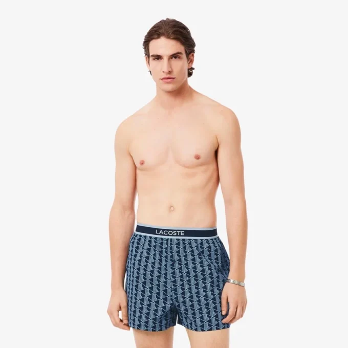3-pack bomullsboxershorts i poplin för herr