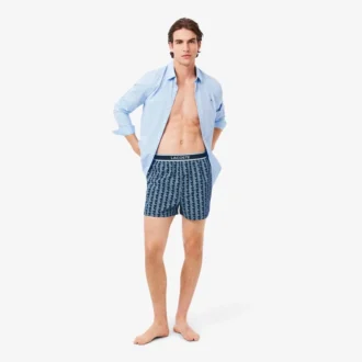 3-pack bomullsboxershorts i poplin för herr