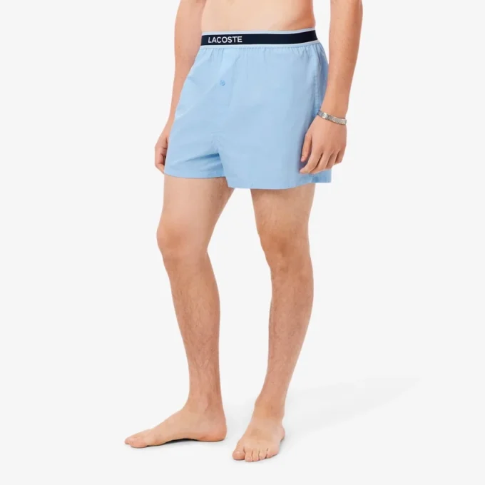 3-pack bomullsboxershorts i poplin för herr