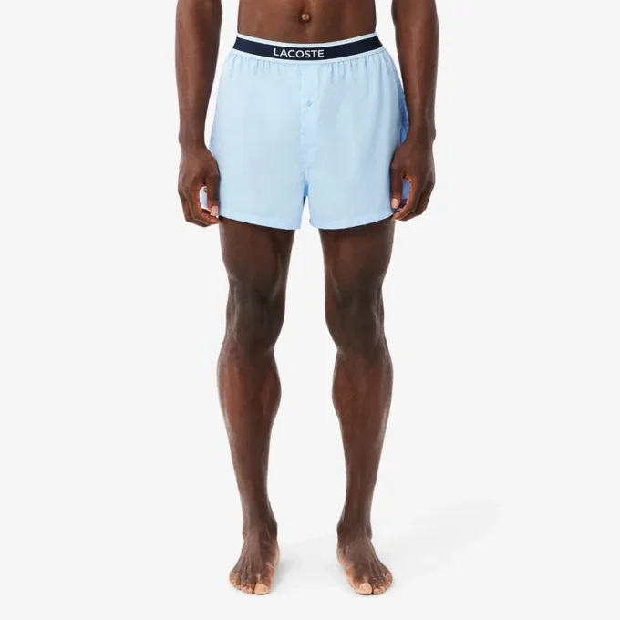 3-pack bomullsboxershorts i poplin för herr
