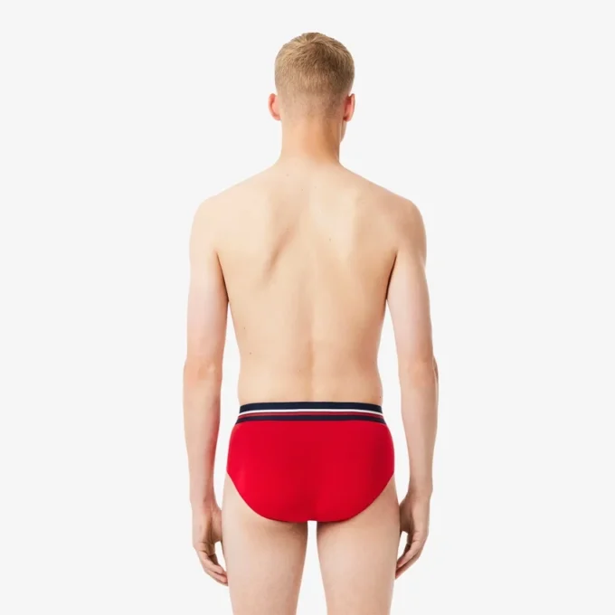 3-pack bomullskalsonger med logotyp i midjan för män 3-pack bomullskalsonger med logotyp i midjan för män