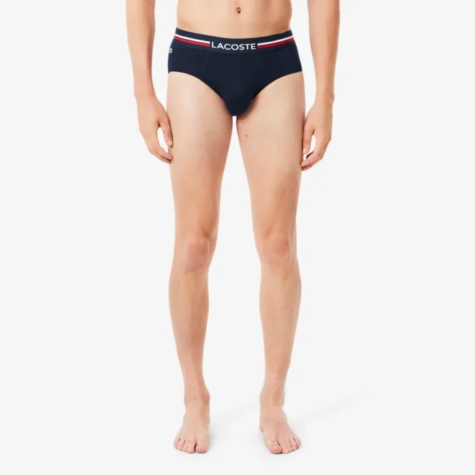 3-pack bomullskalsonger med logotyp i midjan för män 3-pack bomullskalsonger med logotyp i midjan för män