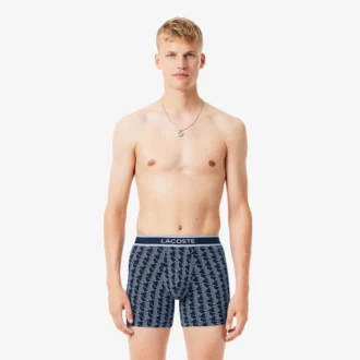 3-pack boxerkalsonger med monogramtryck för herr