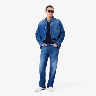 5-fickiga indigojeans med rak passform för herr