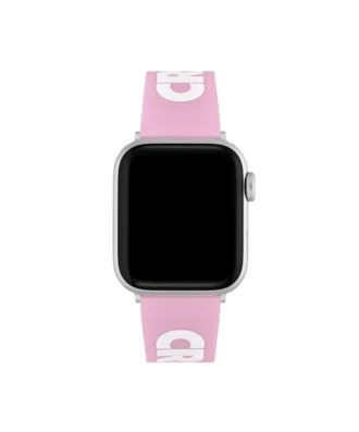 Apple Watch-armband i rosa silikon med krokodiltryck