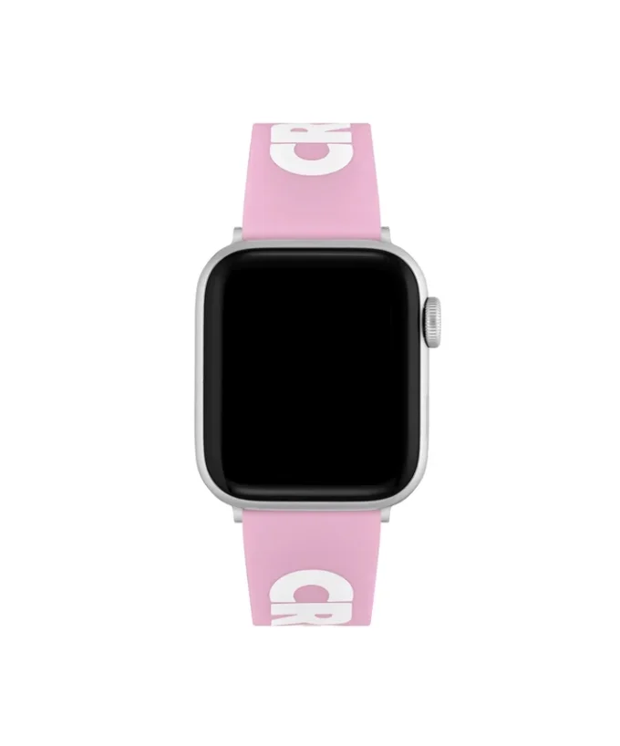 Apple Watch-armband i rosa silikon med krokodiltryck