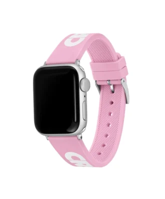 Apple Watch-armband i rosa silikon med krokodiltryck