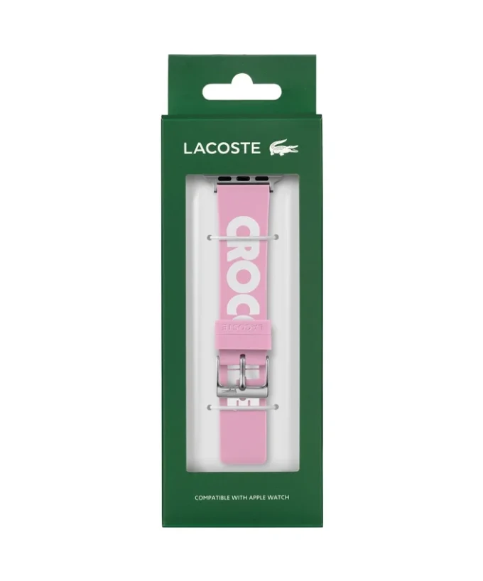 Apple Watch-armband i rosa silikon med krokodiltryck