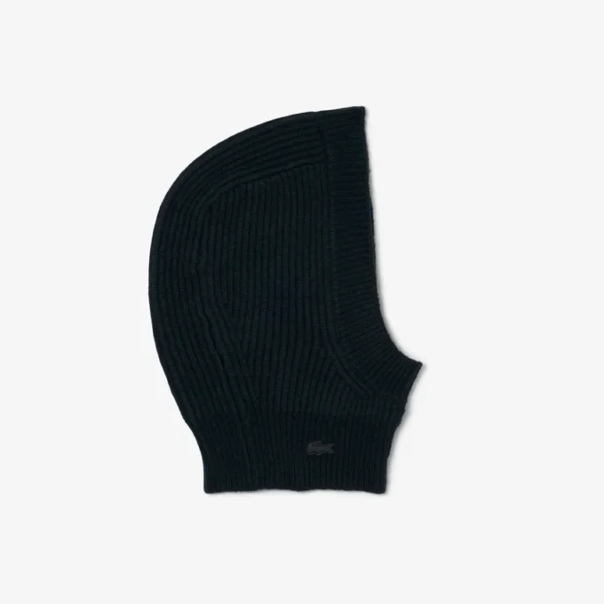 Balaclava i ribbstickad filtad ull Balaclava i ribbstickad filtad ull