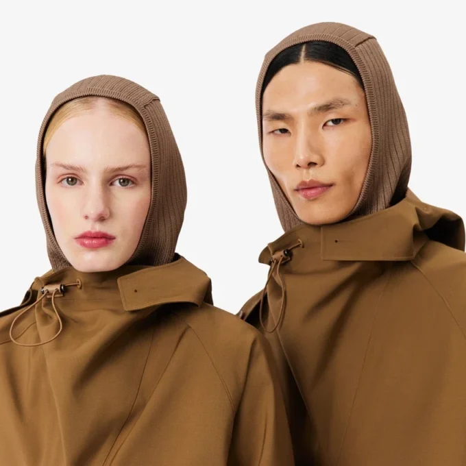 Balaclava i ribbstickat Balaclava i ribbstickat