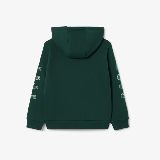 Barnens tryckta fleece-hoodie med dragkedja Barnens tryckta fleece-hoodie med dragkedja