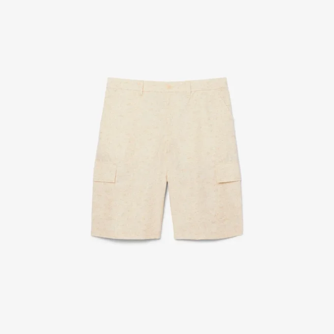 Bermudashorts i rakt snitt med tryck Bermudashorts i rakt snitt med tryck
