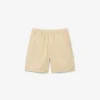 Bomullsshorts med krokodiltryck och ränder Bomullsshorts med krokodiltryck och ränder