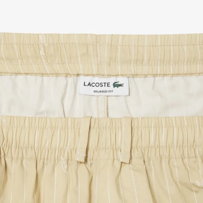 Bomullsshorts med krokodiltryck och ränder Bomullsshorts med krokodiltryck och ränder