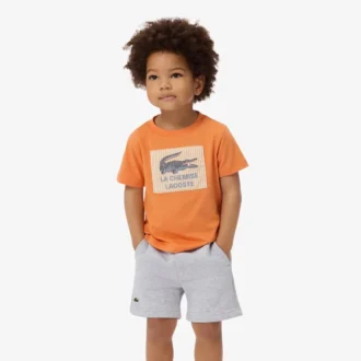 Bomullst-shirt med emblem