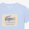 Bomullst-shirt med emblem