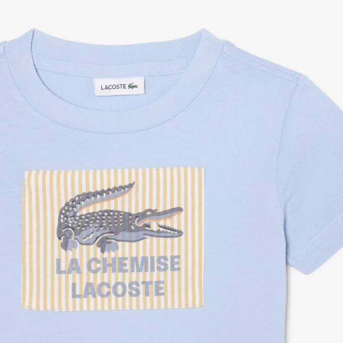 Bomullst-shirt med emblem