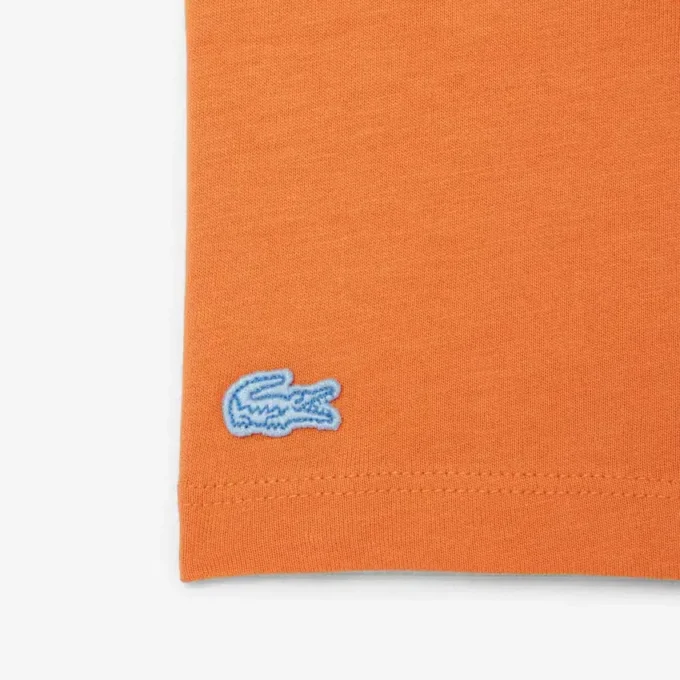 Bomullst-shirt med emblem