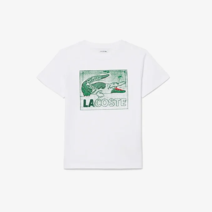 Bomullst-shirt med grafiskt tryck Bomullst-shirt med grafiskt tryck