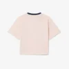Bomullst-shirt med kontrastmärke Bomullst-shirt med kontrastmärke