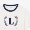 Bomullst-shirt med kontrastmärke Bomullst-shirt med kontrastmärke
