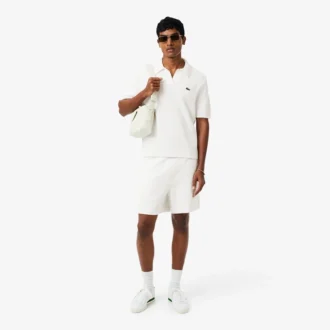 Bouclé-stickade shorts