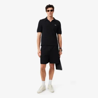 Bouclé-stickade shorts
