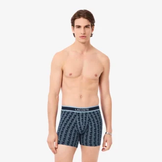 Boxerkalsonger i stretchbomull med monogram för herr Boxerkalsonger i stretchbomull med monogram för herr