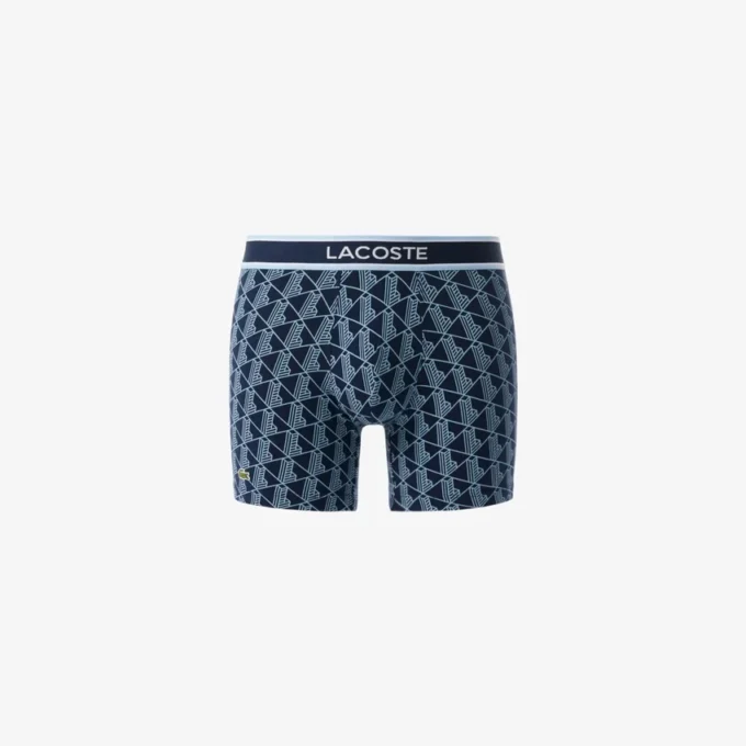 Boxerkalsonger i stretchbomull med monogram för herr Boxerkalsonger i stretchbomull med monogram för herr
