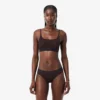 Bralette i mesh med krokodilmotiv Bralette i mesh med krokodilmotiv