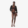 Bralette i mesh med krokodilmotiv Bralette i mesh med krokodilmotiv