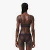 Bralette i mesh med krokodilmotiv Bralette i mesh med krokodilmotiv