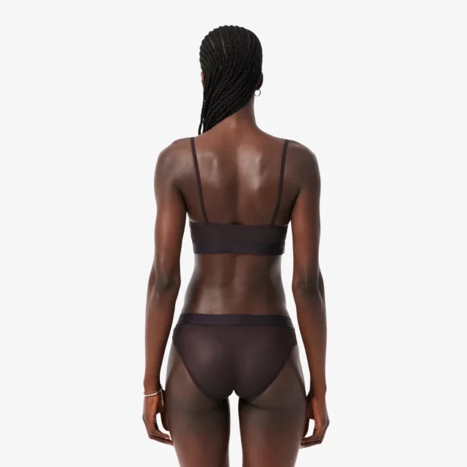 Bralette i mesh med krokodilmotiv Bralette i mesh med krokodilmotiv