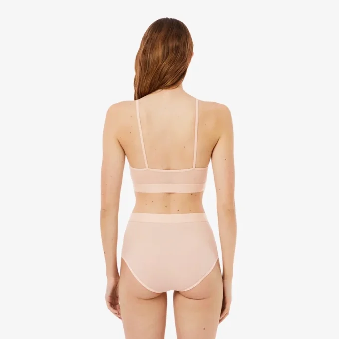Bralette i mesh med krokodilmotiv Bralette i mesh med krokodilmotiv