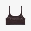 Bralette i mesh med krokodilmotiv Bralette i mesh med krokodilmotiv