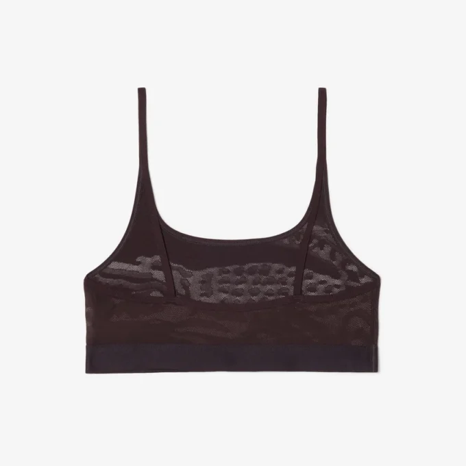 Bralette i mesh med krokodilmotiv Bralette i mesh med krokodilmotiv