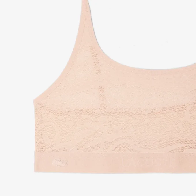 Bralette i mesh med krokodilmotiv Bralette i mesh med krokodilmotiv