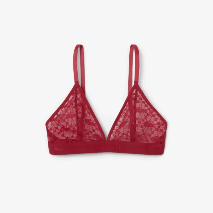 Bralette med logotyp och spets Bralette med logotyp och spets
