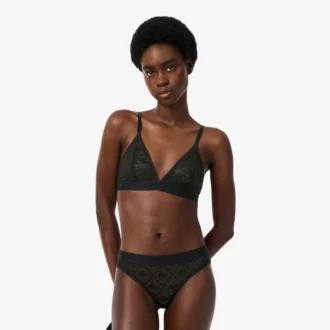 Bralette med logotyp och spets