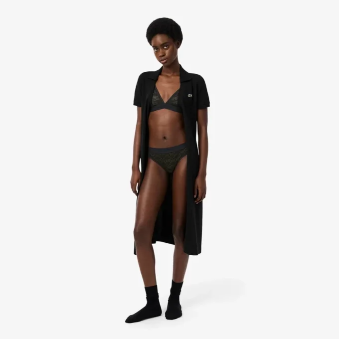 Bralette med logotyp och spets Bralette med logotyp och spets