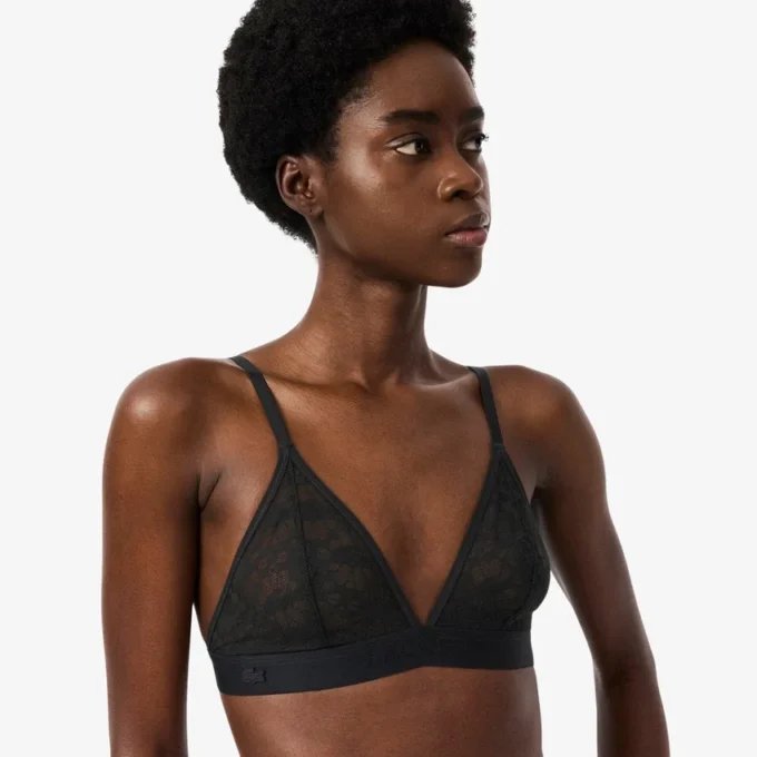 Bralette med logotyp och spets Bralette med logotyp och spets