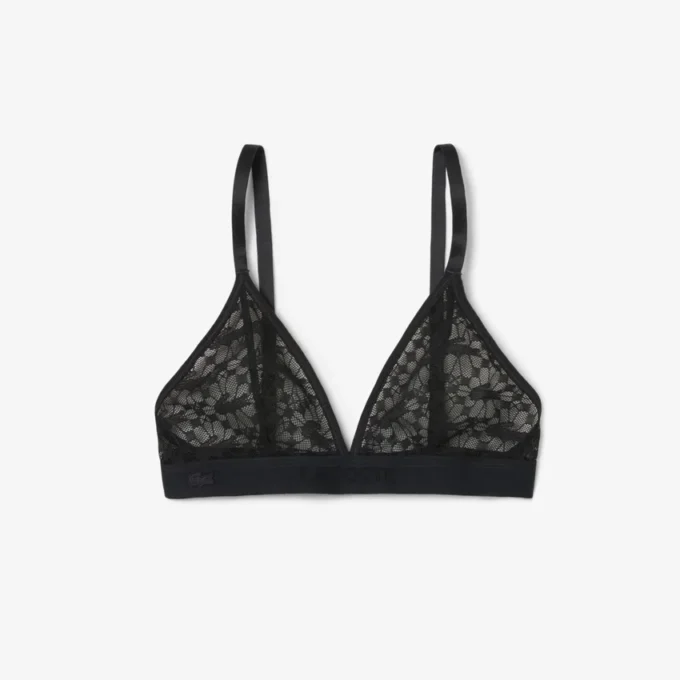 Bralette med logotyp och spets Bralette med logotyp och spets