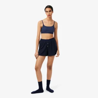 Bralette med Pointelle-mönster och logotyp