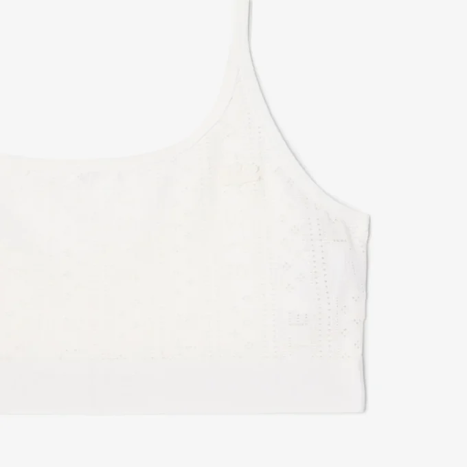 Bralette med Pointelle-mönster och logotyp Bralette med Pointelle-mönster och logotyp
