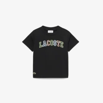 Broderad bomullst-shirt