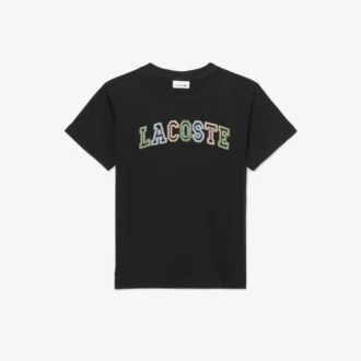 Broderad bomullst-shirt
