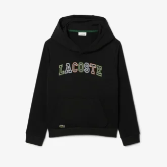 Broderad fleece-hoodie