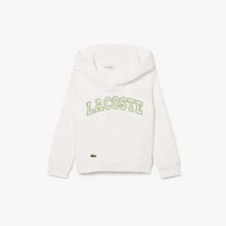 Broderad fleece-hoodie