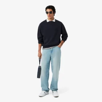 Broderad fleecesweatshirt