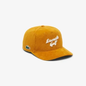 Broderad golfkeps i corduroy för herr